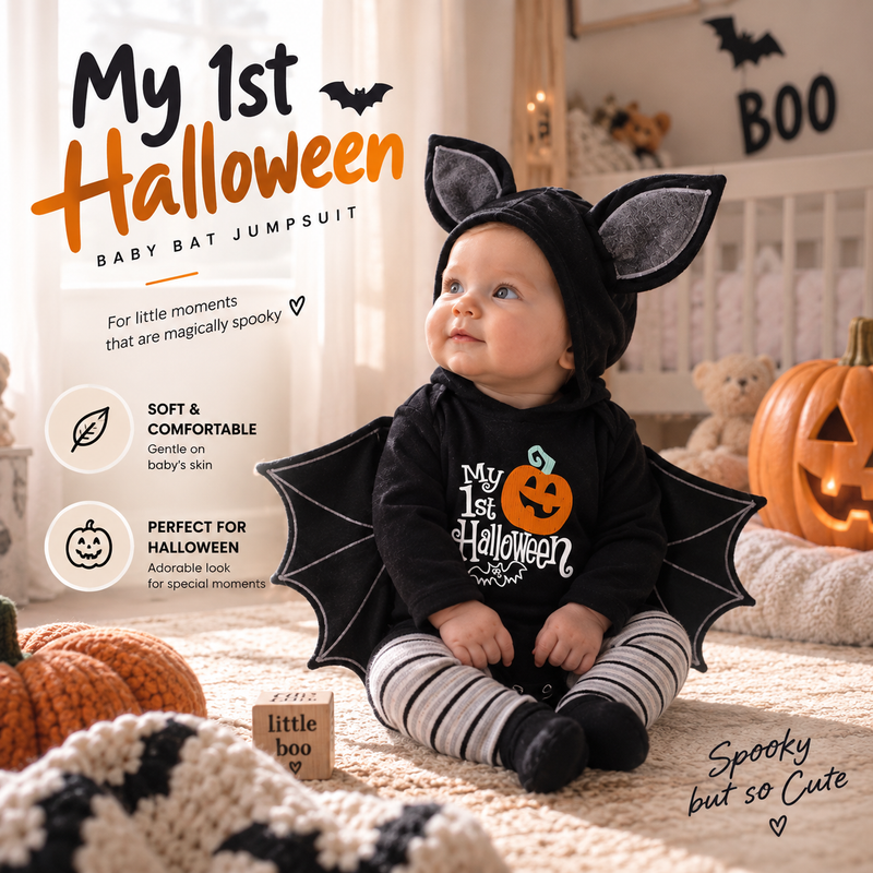 Baby Halloween Bat Costume By Elvika
