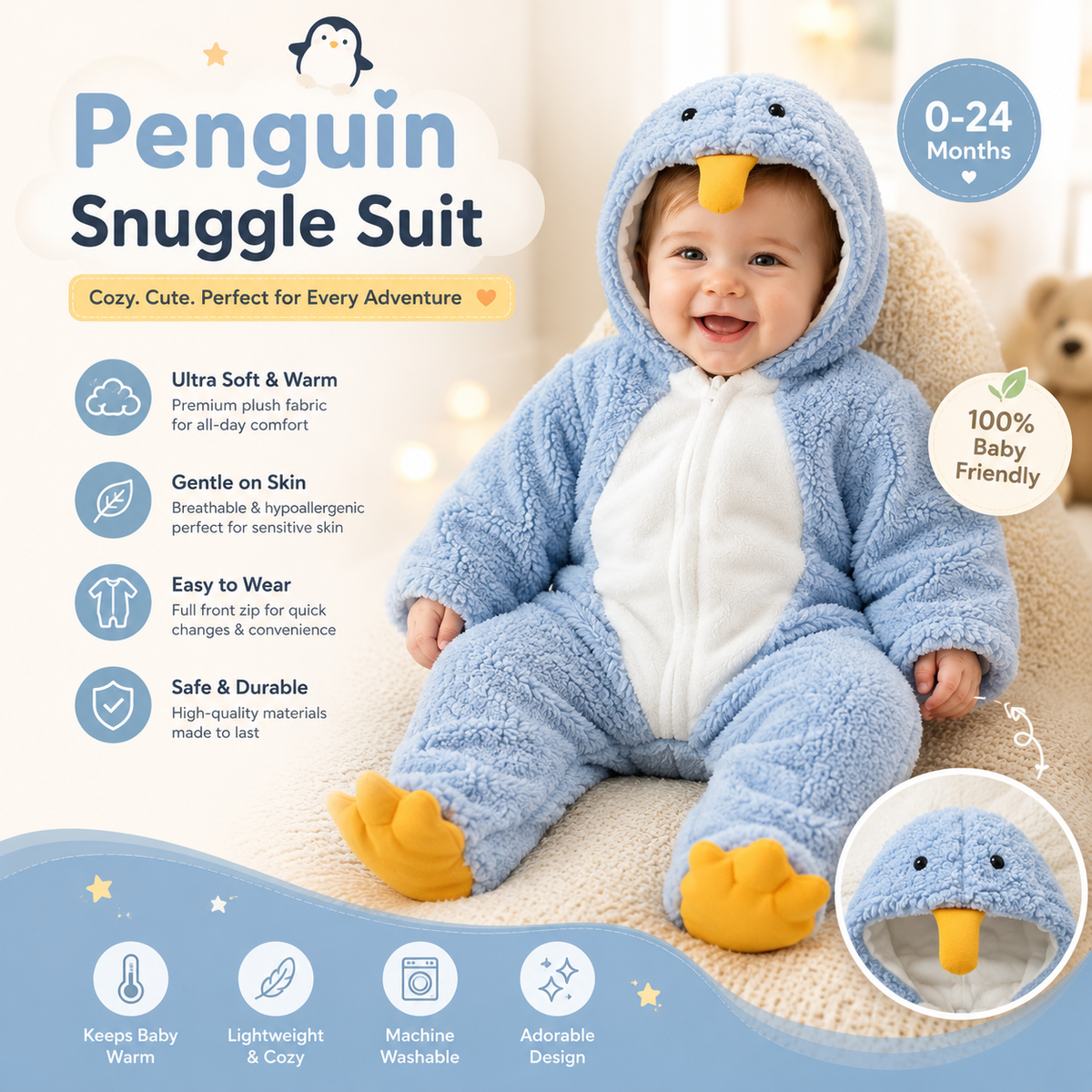 Penguin Snuggle Suit By Elvika